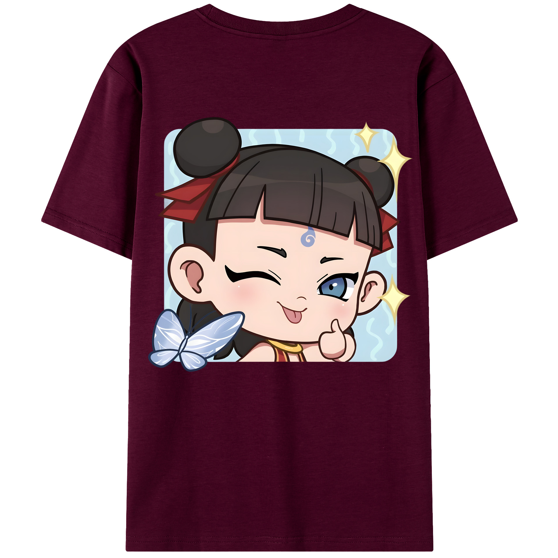 （画像用） Ne Zha 2 ナタ 魔童の大暴れ レディース半袖Tシャツ(バックプリント)